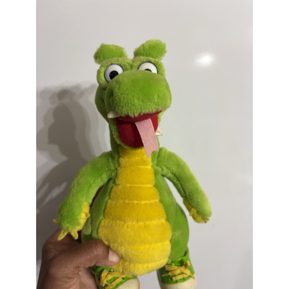 1994 Adventures Of Dudley The Dragon 14" Plush Toy W/ Rubber Shoes
